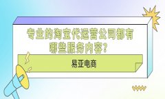 <b>专业的淘宝代运营公司都有哪些服务内容</b>